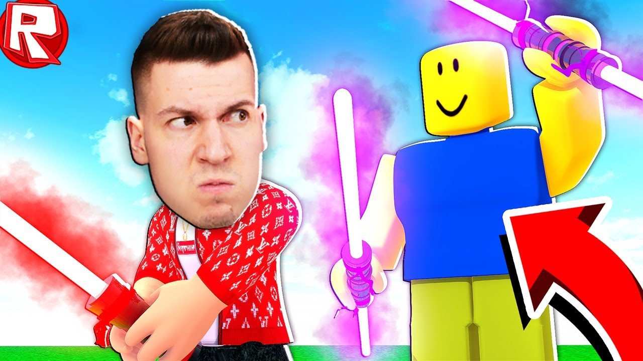 НУБ против ПРО 💎 КТО СИЛЬНЕЕ ? 💪 В СИМУЛЯТОР СВЕТОВОГО МЕЧА! НУБ В ROBLOX ( Saber Simulator ) ⚡