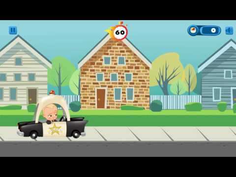 Мультик игра Босс молокосос: Гонка на полицейской машине (Boss Baby Backyard Racer)