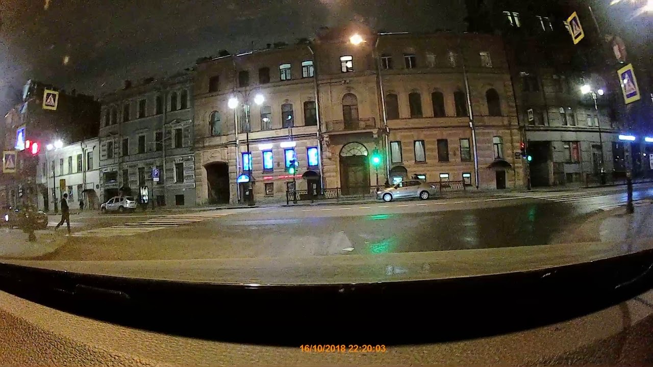 выезд с ул Маяковского на Кирочную. С 1ой минуты.