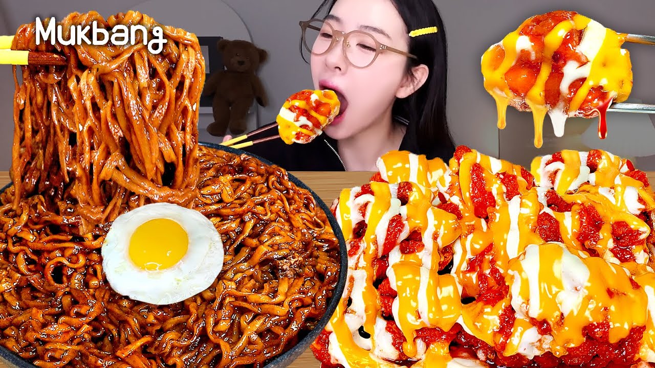 이게 그렇게 맛있다면서요??드디어 먹어본 맘스터치 핫치즈빅싸이순살치킨!!🍗치밥vs짜파게티 꿀조합은??ㅣ치킨먹방 korean chicken,jajang ramyun Mukbang