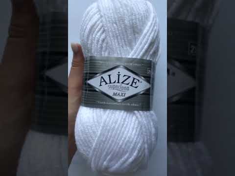 Подробный обзор полушерстяной пряжи Alize Super Lana Maxi №55 Белый