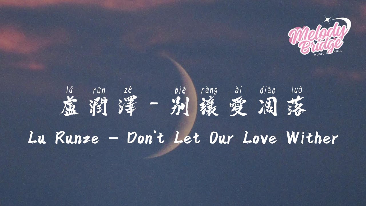 盧潤澤 - 別讓愛凋落 | Lu Runze – Don't Let Our Love Wither【動態歌詞/English Subs/Pinyin】