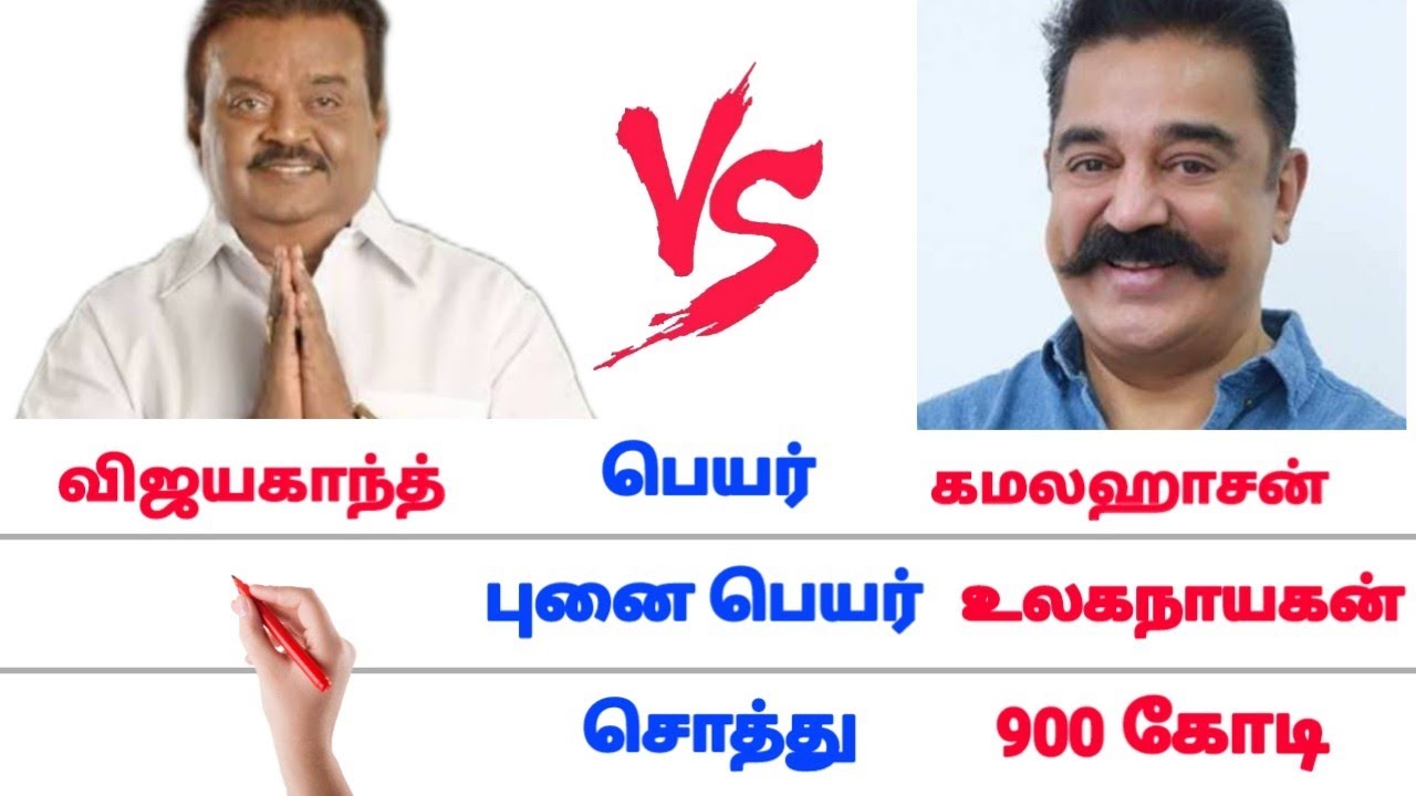 விஜயகாந்த் 🆚 கமல்ஹாசன் Comparison 🔥 Vijaykanth Vs Kamalhassan ❤️ politics pmk vs mnm tamil actors