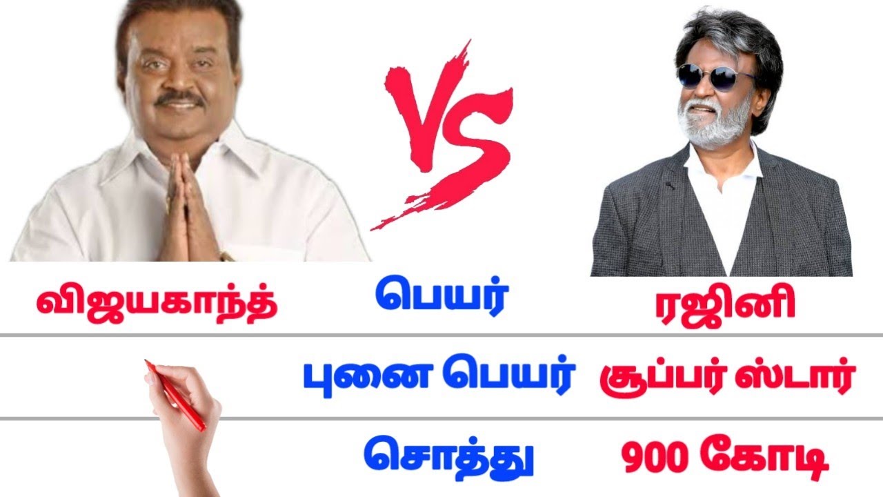 விஜயகாந்த் 🆚 ரஜினிகாந்த் Comparison 🔥 Vijaykanth Vs Rajinikanth politics tamilnadu actors 🔥 status