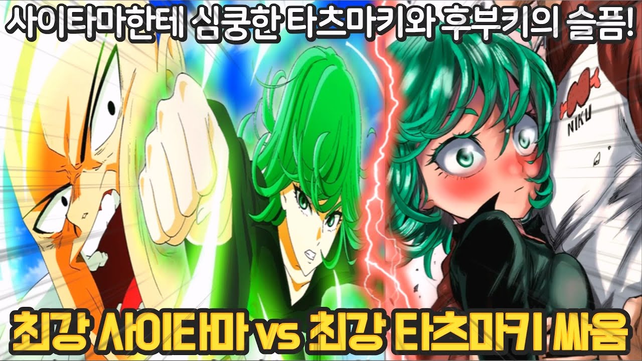 원펀맨 리메이크 223화 - 드디어 시작한 사이타마 vs 타츠마키! 사이타마에게 심쿵한 타츠마키와 후부키의 실망..