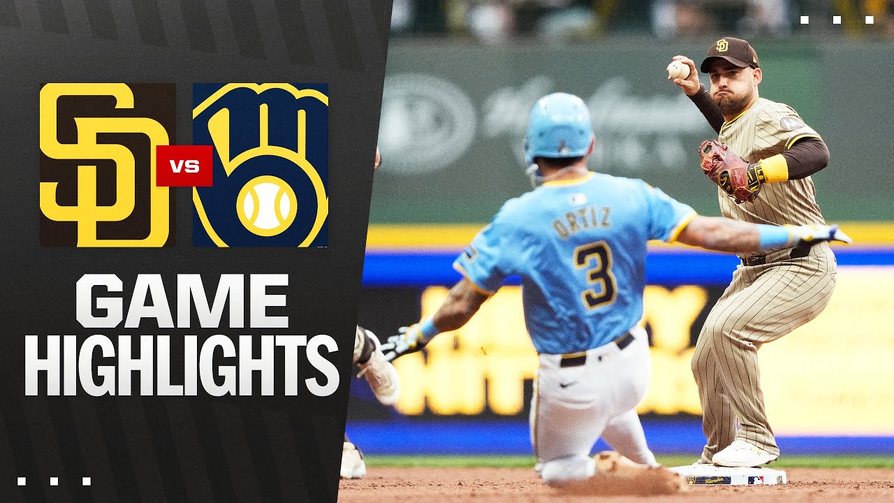 パドレス対ブルワーズ 試合ハイライト (6/8/25) | MLBハイライト