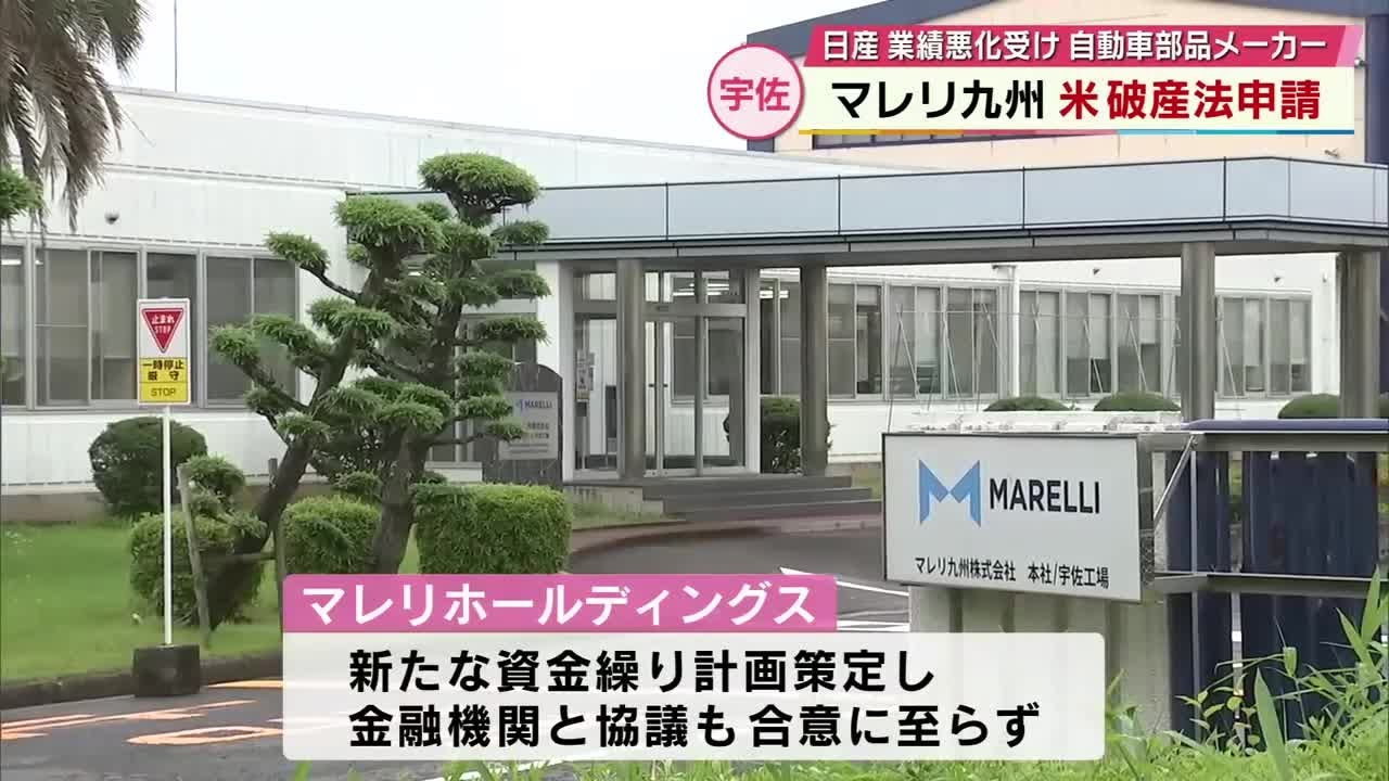 日産自動車業績悪化など受け　地方の自動車部品メーカーも米連邦破産法適用を申請　　大分