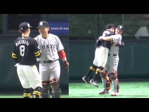 ホークス＆巨人ナインが試合前も仲良すぎる😄甲斐拓也・牧原大成・周東佑京・大城卓三・小林誠司⚾️ホークス＆巨人