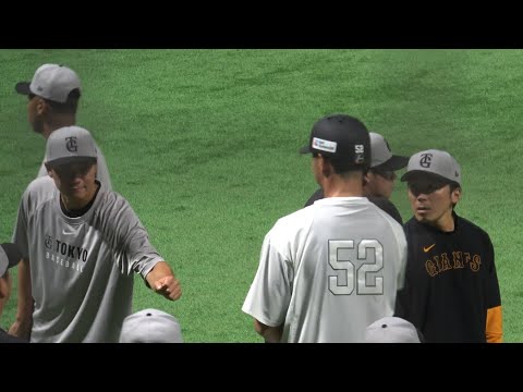 ホークス秋広優人の事が気になる坂本勇人・亀井義行😍ホークス対巨人試合前