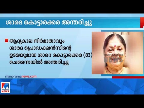 ശാരദ കൊട്ടാരക്കര അന്തരിച്ചു|Sarada Kottarakara|Passes away