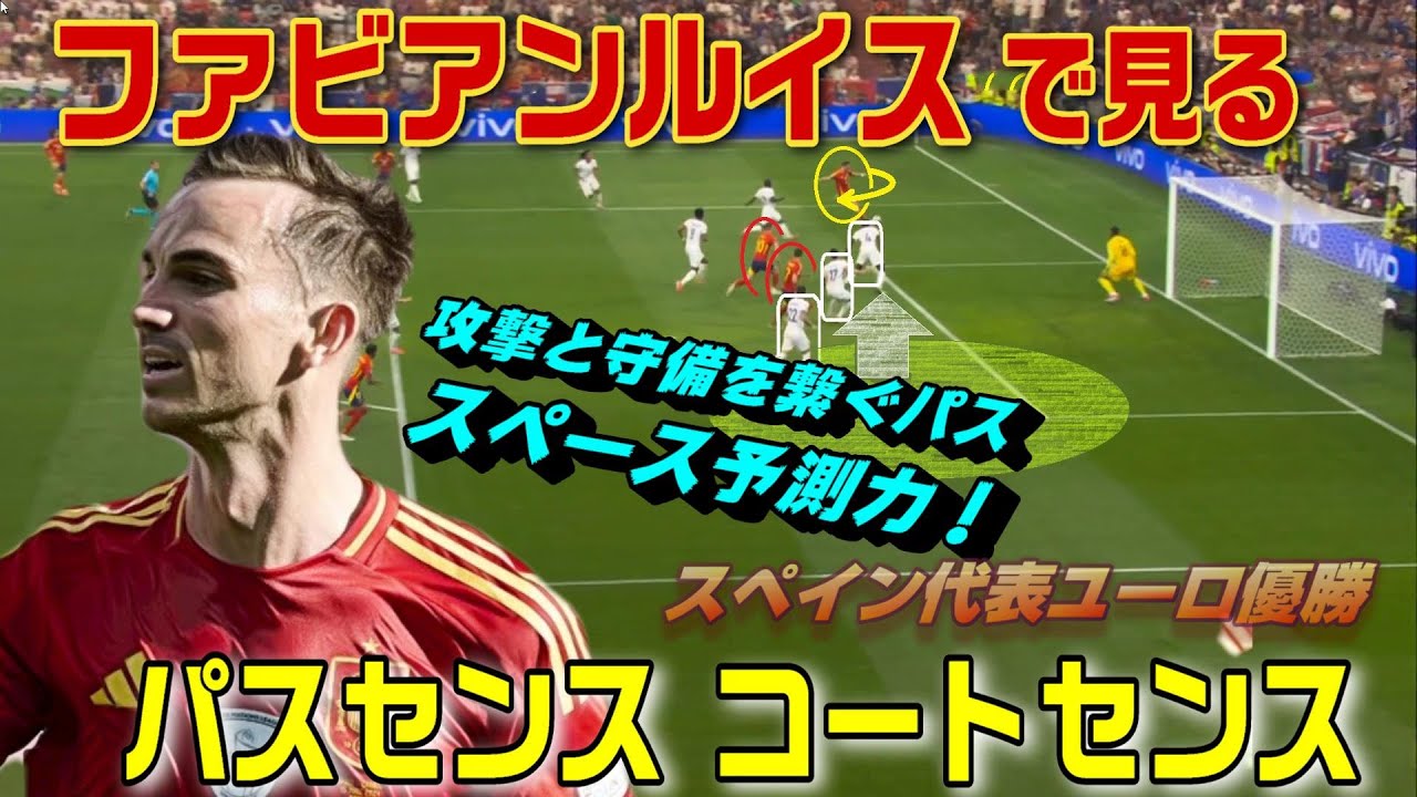 ファビアンルイスで見るパスセンス・コートセンス！攻守を繋ぐパス、スペース予測能力。