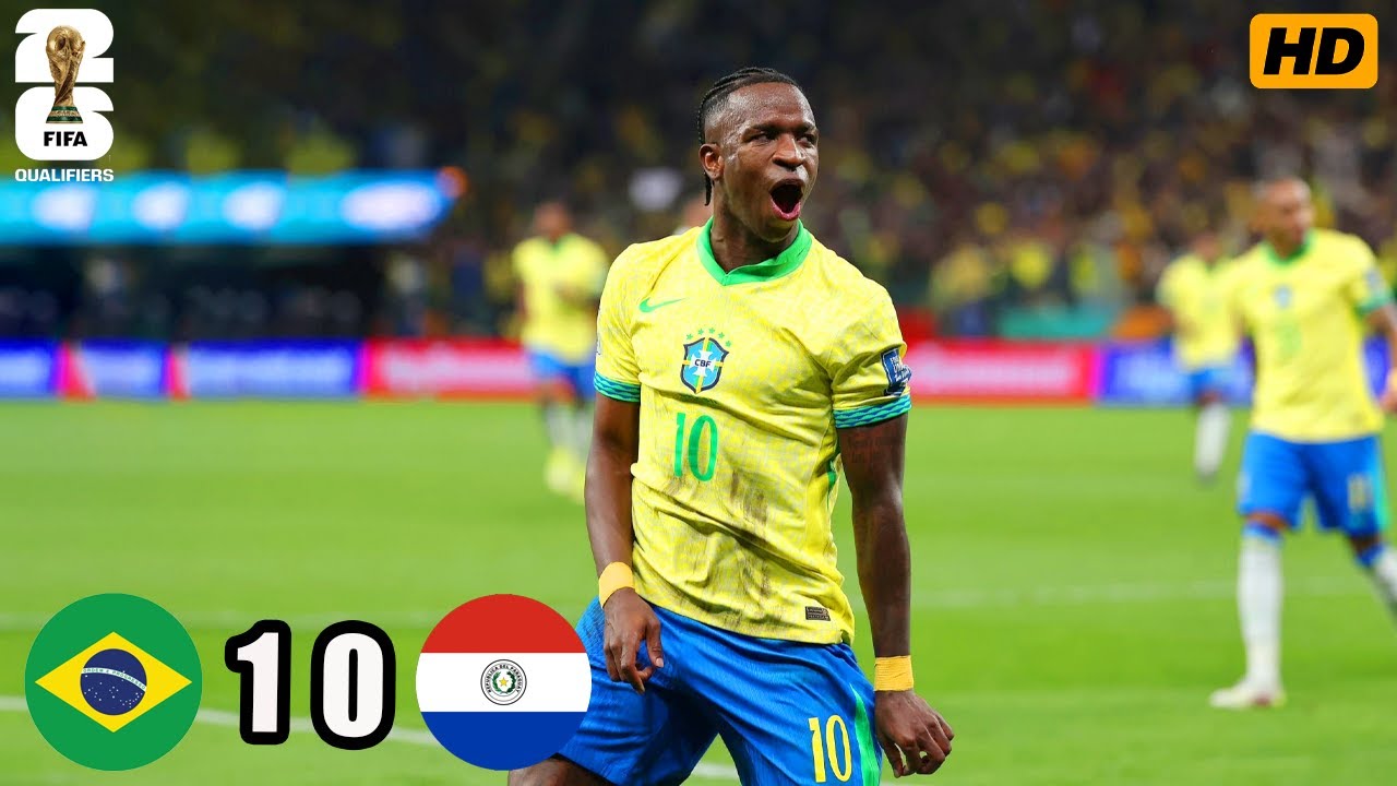 ブラジル対パラグアイ 1-0 ハイライト＆全ゴール 2025 - ヴィニシウスショー