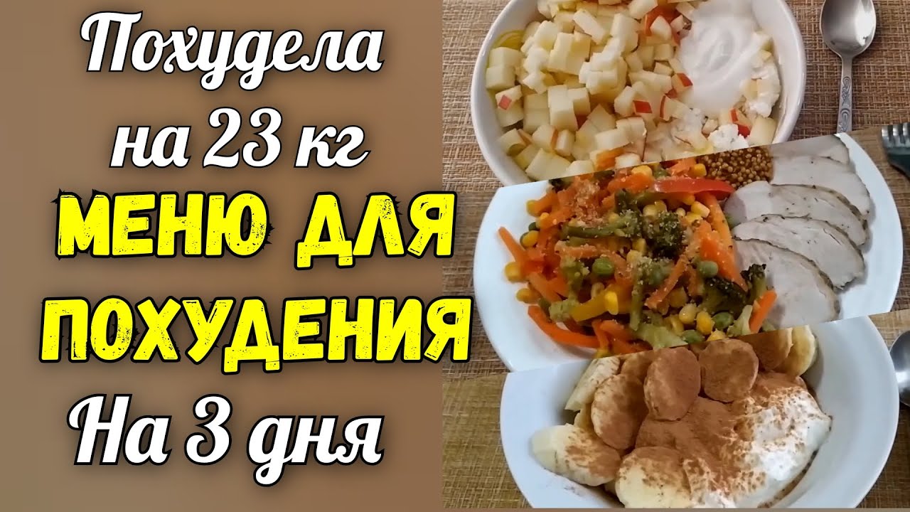 - 23 кг✔️Меню для похудения на 3 дня Правильное питание. Мой дневник питания (архив)
