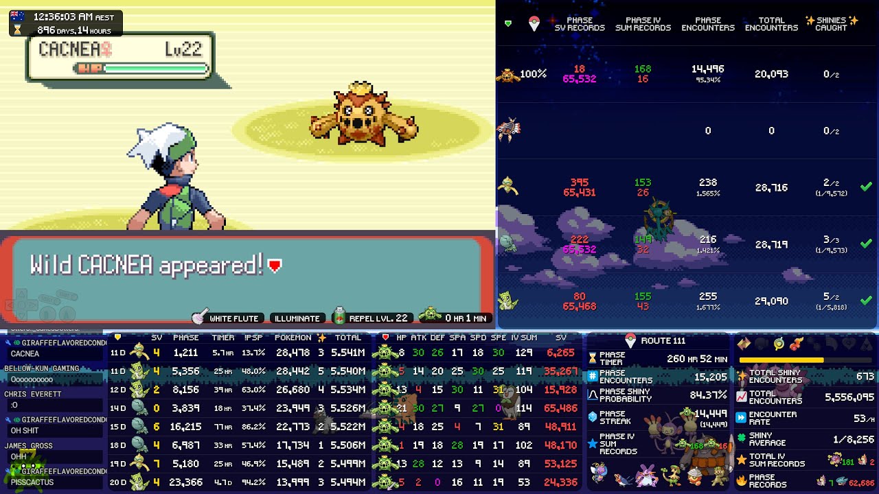 🔴 24/7 ✨ Shiny Pokémon Bot - Emerald | !faq !target !guide !clips !download !bingo