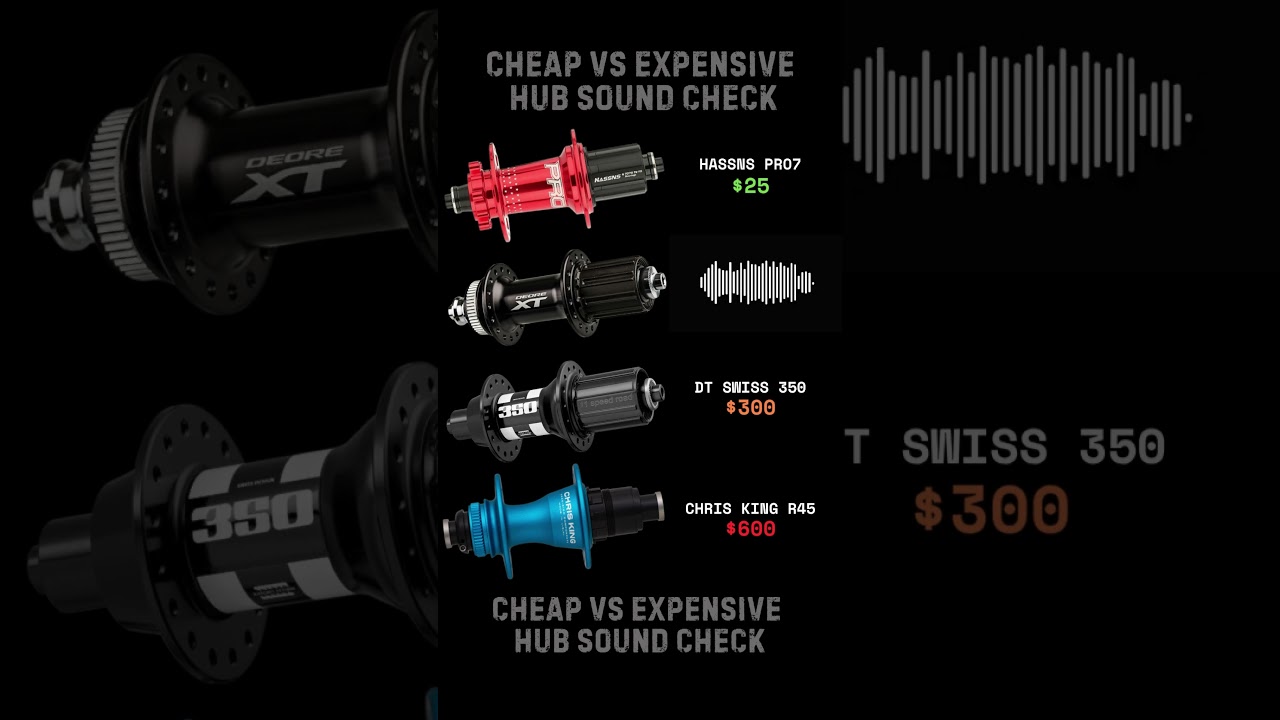 🤑 $25, $100, $300, $600 Hub Sound Check: HASSNS PRO7, SHIMANO DEORE XT, DT SWISS 350, CHRIS KING R45