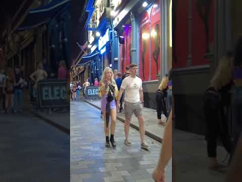 [ 4K GIRL ] Beautiful Nightlife: Drunk girls on the street of Liverpool after Night party