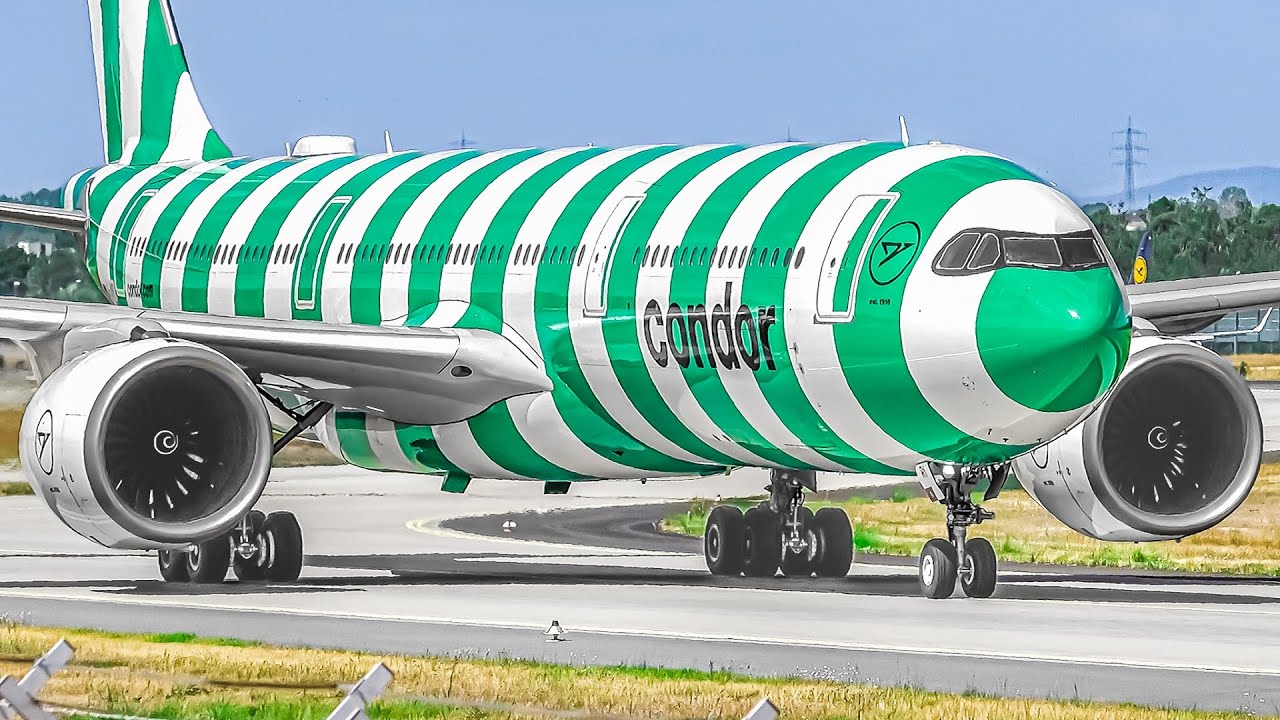 ✈️ 80 AIRCRAFT TAKEOFFS and LANDINGS in 1 HOUR 🇩🇪 FRANKFURT Main Airport Plane Spotting [FRA/EDDF]