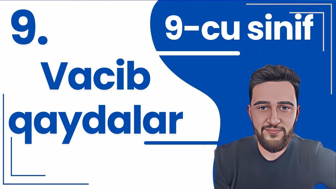 ✅ 9-cu Sinif Buraxılış Tipli Suallar (9-cu video)