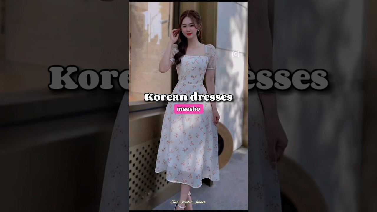 🦋✨ Aesthetic korean dress from meesho ✨🦋#asthetic #dress #meesho #fashion #outfit /follow for more 🤎