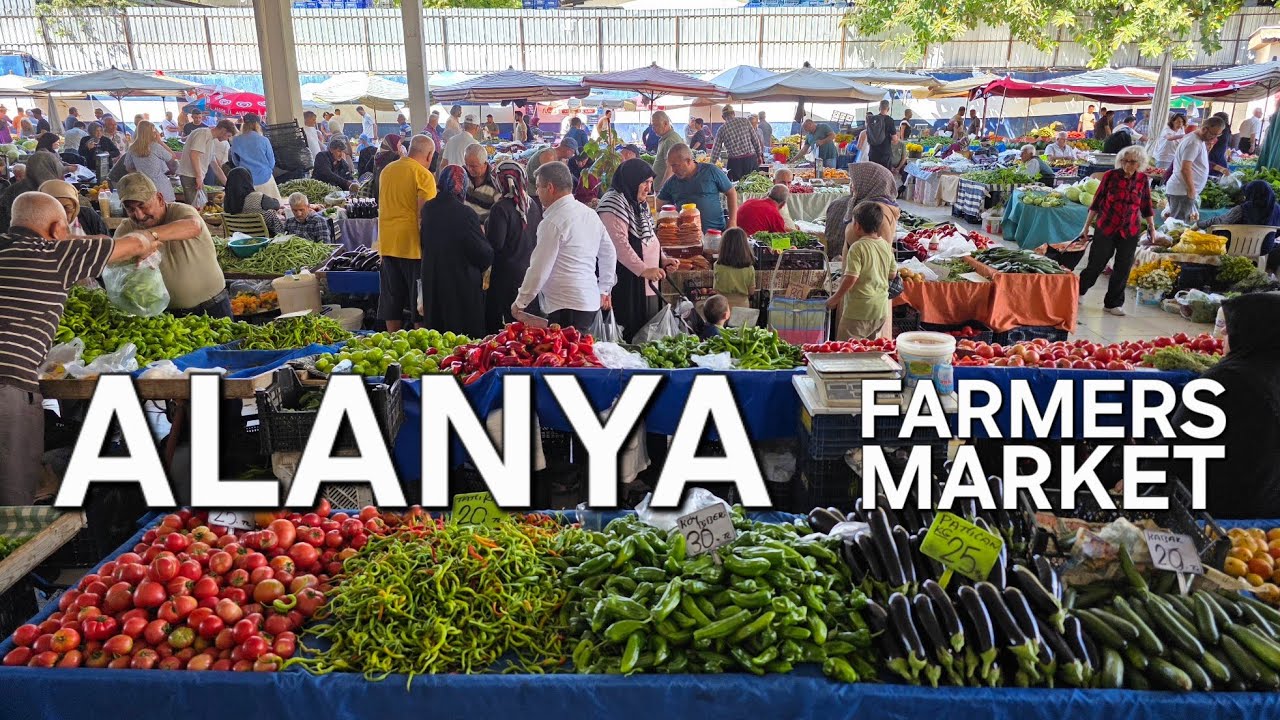🇹🇷 ALANYA FARMERS MARKET - Salı Pazarı - Tuesday Bazaar May 2025 | 4K walking tour 60fps real audio