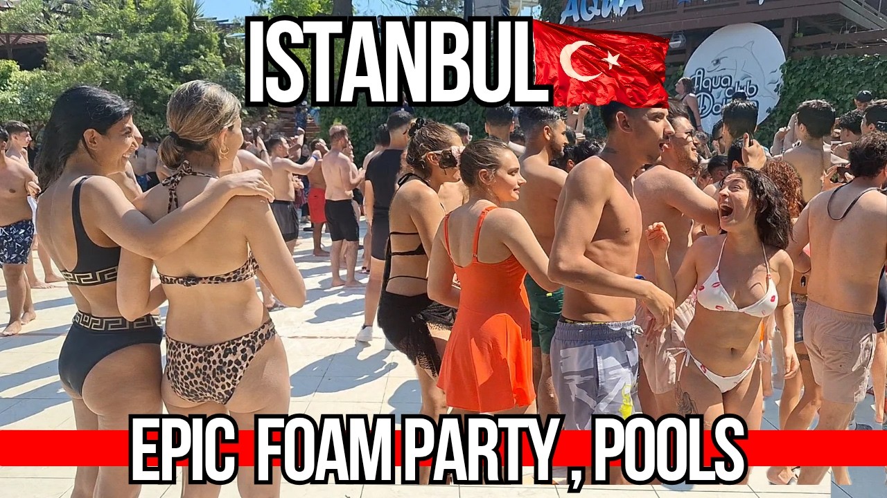 🇹🇷 Aqua Club Dolphin Istanbul 4K | Epic Foam Party & Water Park 2025