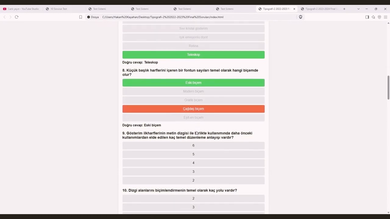 İÜ AUZEF Grafik Tasarımı 1. Sınıf Bahar Dönemi Final Sınavına Çalıştım
