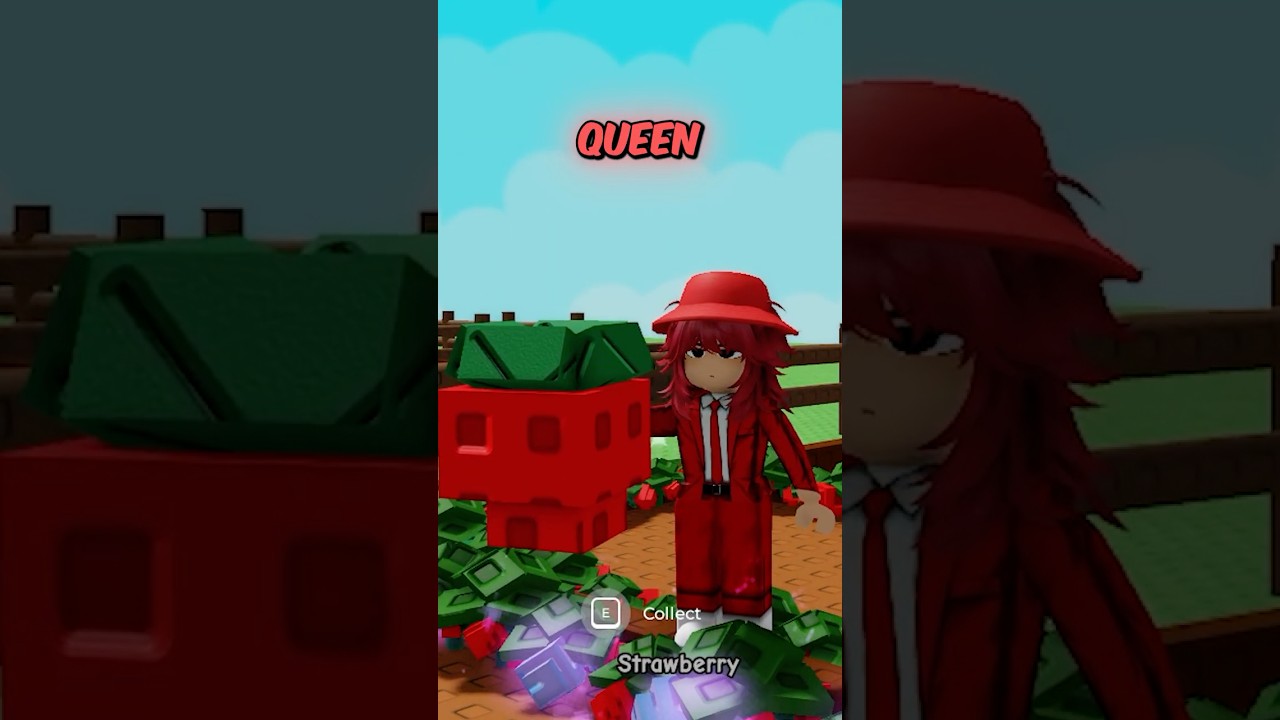 🍓 Becoming a strawberry QUEEN #roblox #growagarden #shorts  #robloxfyp