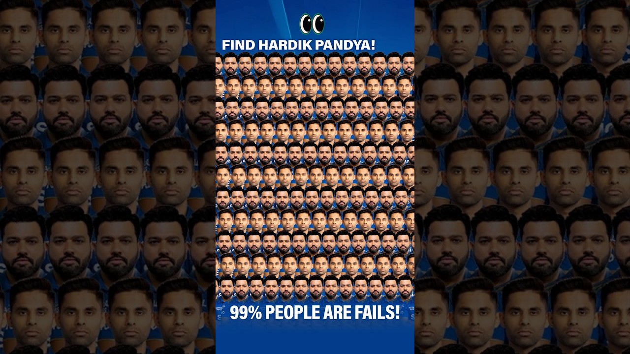 🔍 Can You Find Hardik Pandya? Only 1% Can Spot Him! 👀 #shorts