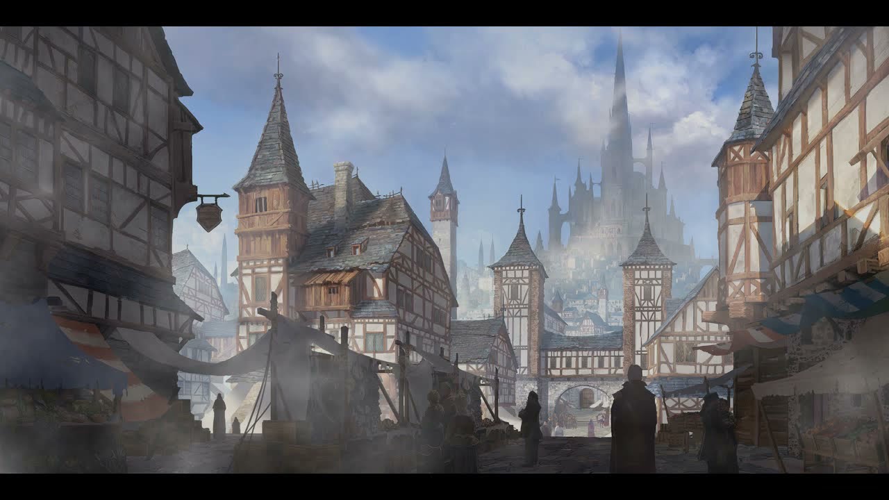 🎧 Cidade no Porto • Som Ambiente para RPG •  Lojas, Pessoas, Gaivotas, Igreja.