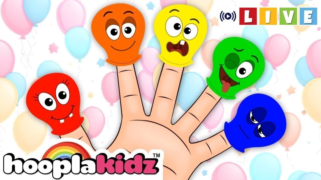 🎈 Colorful Balloon Baby Finger Family Songs | HooplaKidz 🎈