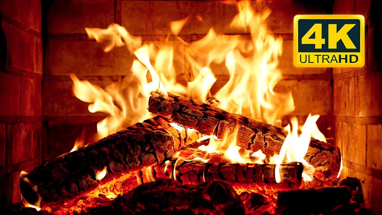 🔥 Cozy Fireplace 4K (12 HOURS). Fireplace with Crackling Fire Sounds. Crackling Fireplace 4K