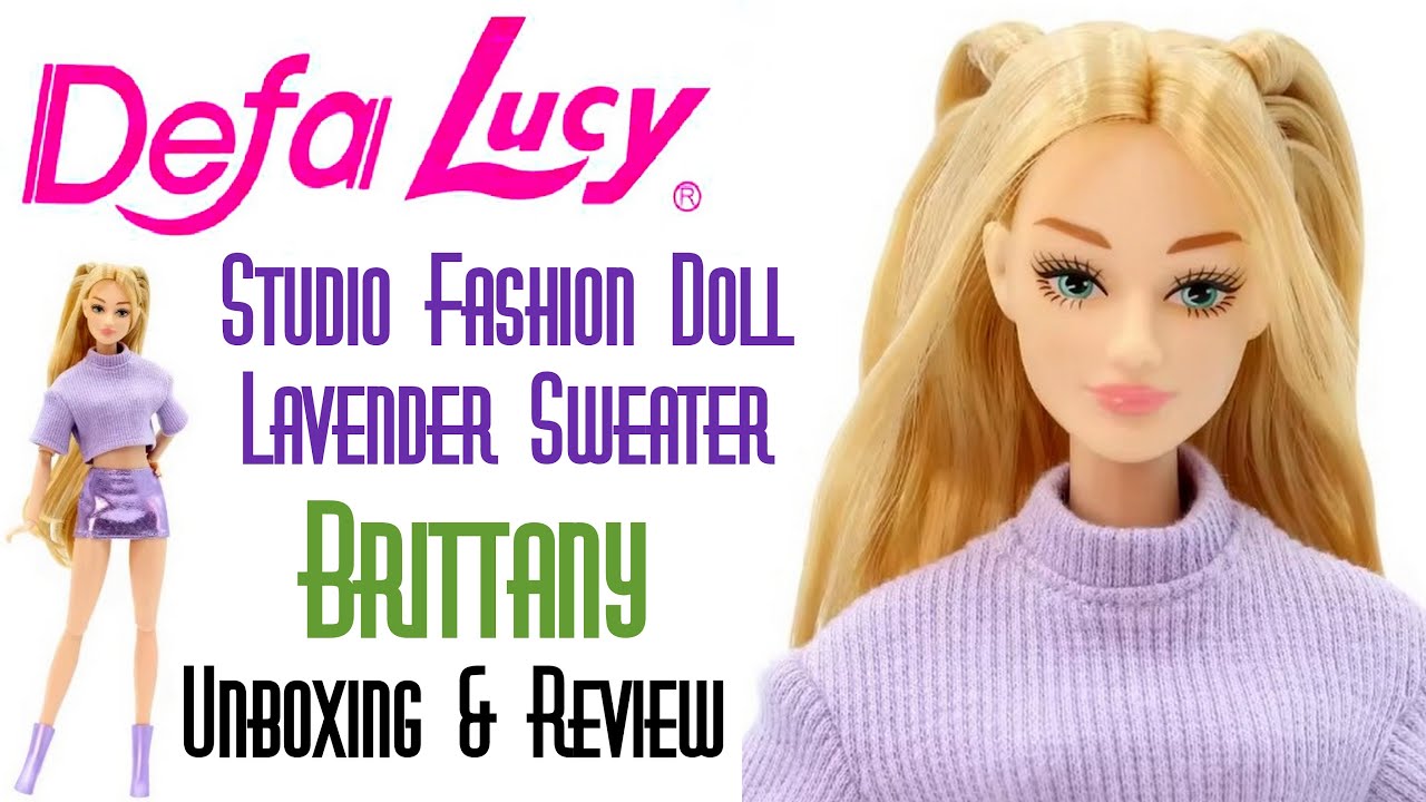 💄 DEFA LUCY STUDIO FASHION DOLL LAVENDER SWEATER BARBIE FASHION CLONE DOLL 👑 ECW 🌎 UNBOXING & REVIEW