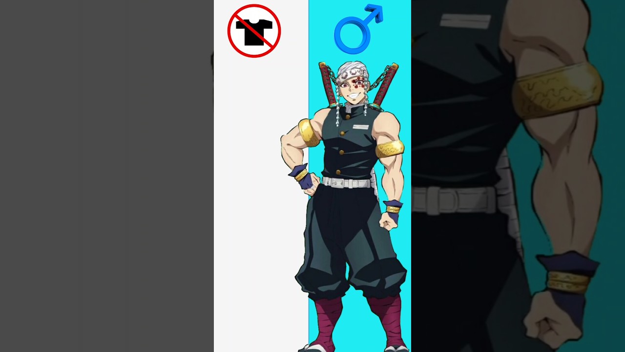 ( Demon Slayer Character Without ) Outfit | Male and Female edit 🔥 Part - 7 #haganezuka #tengen