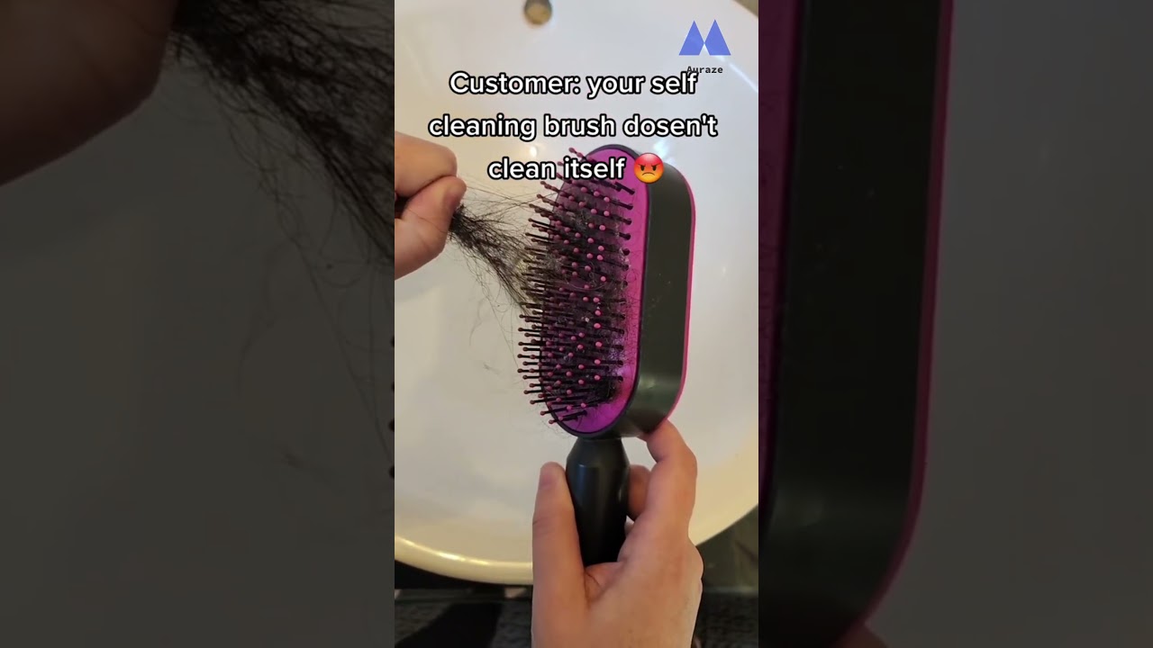 ✨ Elevate your hair care routine with Auraze Self Cleaning Hair Brush!