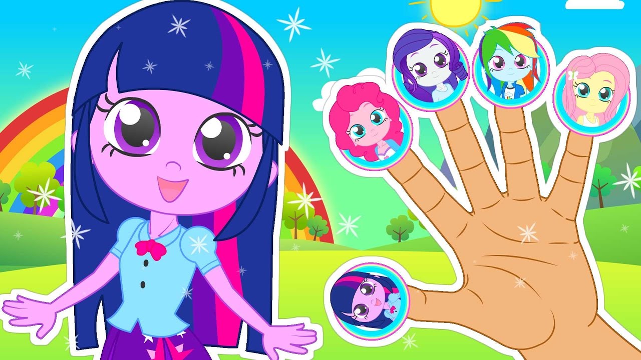 👋 EQUESTRIA GIRLS 👋 FINGER FAMILY Twiligth, Rainbow Dash, Pinkie Pie | Nursery Rhymes for kids