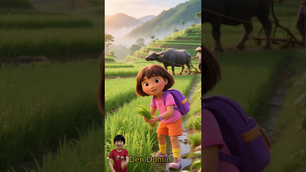 ❤️ Evolution of Dora the explorer farming in a Minecraft world ❤️ #doratheexplorer #minecraft