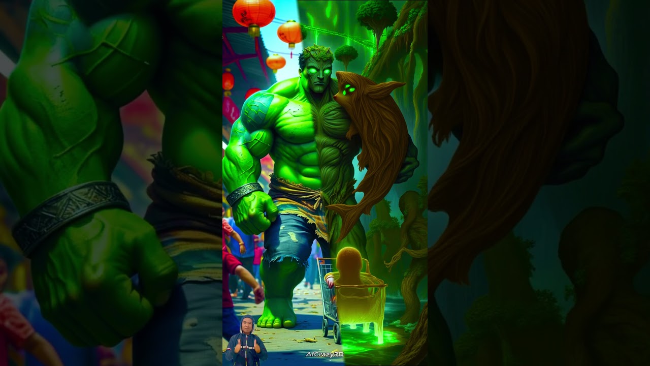 ❤️ Evolution of Hulk 💥 Hulk and Baby Crying in the Crowd 👍AICrazy3D✅ #cat #cute #love #shorts