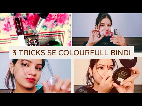 मेरी first voice video on youtube। 3 tricks se colourfull bindi।@K.kaushik361