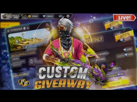 🔴 FREE FIRE SPECIAL GIVEAWAY💎CUSTOM TURNAMENT।। BD SERVER❤️WEEKLY & DIAMOND GIVEAWAY💎FREE 🎁GUILD WAR