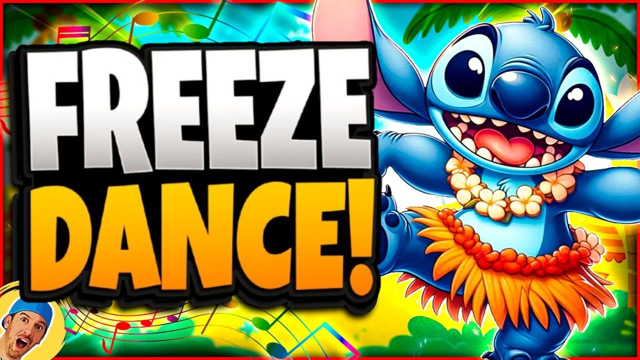 🌊 Freeze Dance ft Stitch! 🌊 Brain Break 🌊 Just Dance 🌊 Brain Breaks for Kids