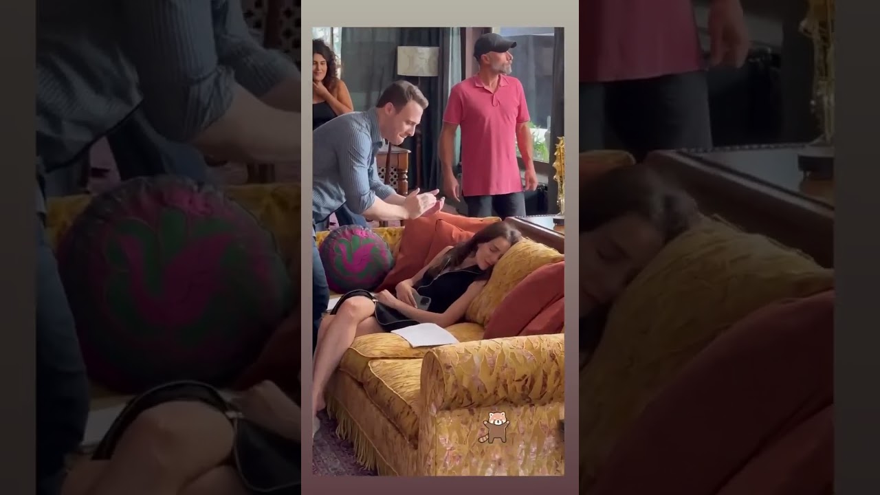 😄 Funny video of Kerem Bürsin trying to wake up Hafsanur