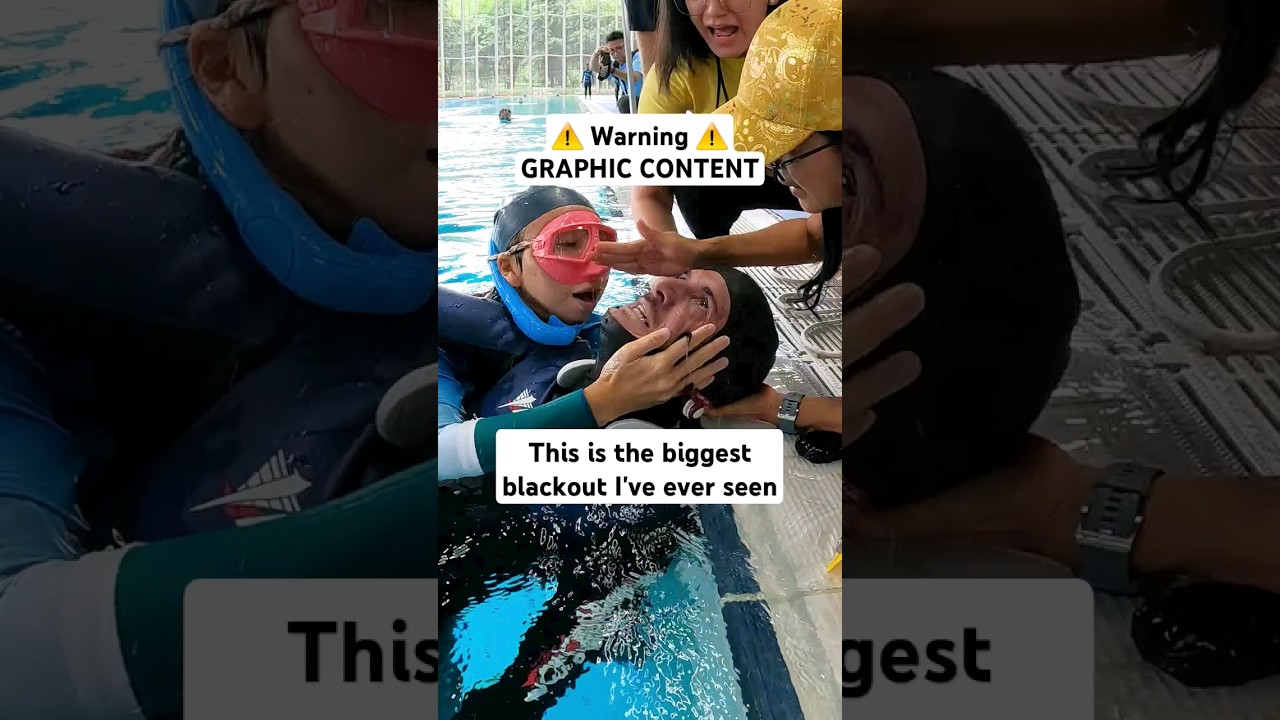 ⚠️ GRAPHIC ⚠️ FREEDIVING ACCIDENT! 😵💦 #freediving #freediver #extremesports #shorts