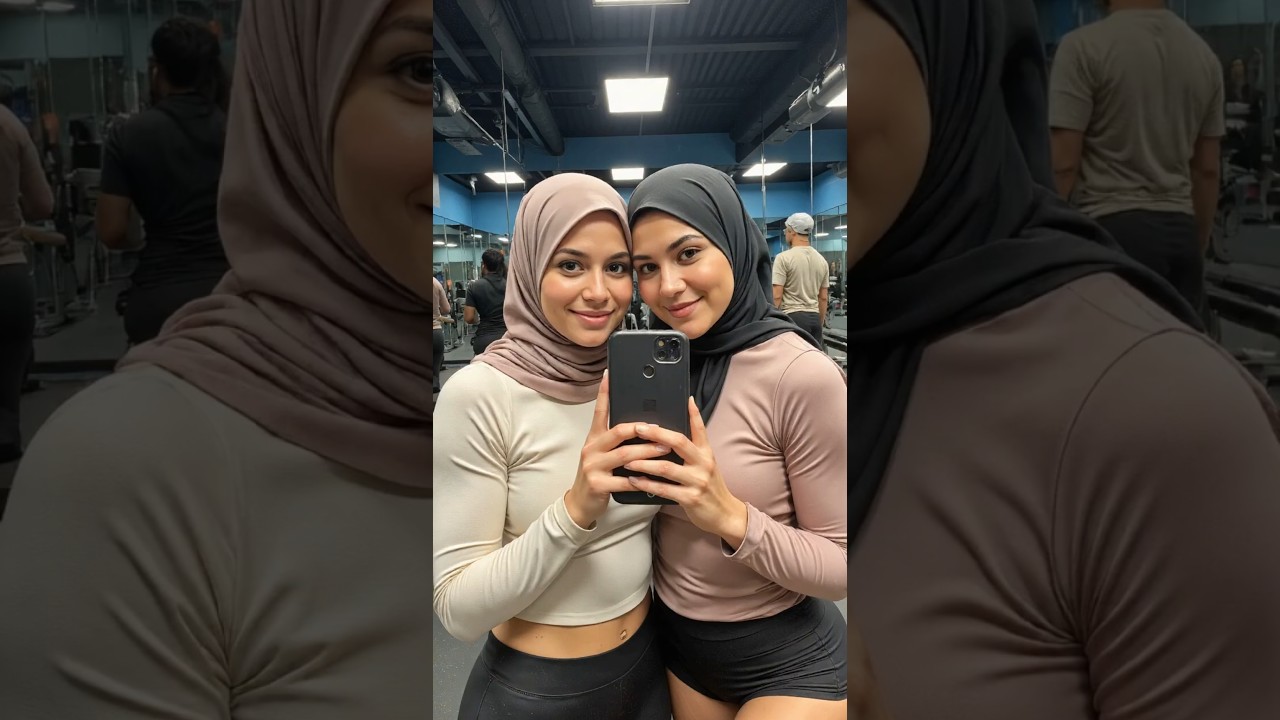 🎽 Hijabi Women Owning the Gym Scene! Empowered and Modest - AI Lookbook Girl