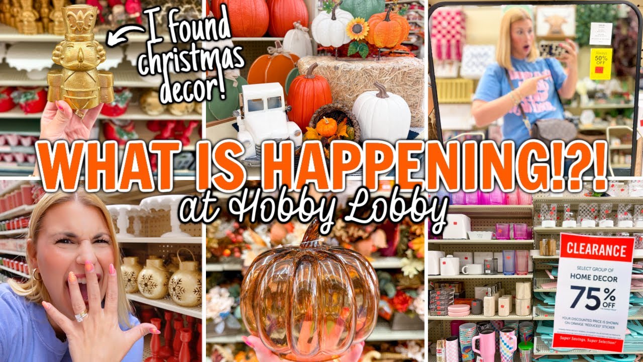😳 Hobby Lobby Is a MESS Right Now… Fall Decor + Christmas Decor + 75% Off CLEARANCE?!