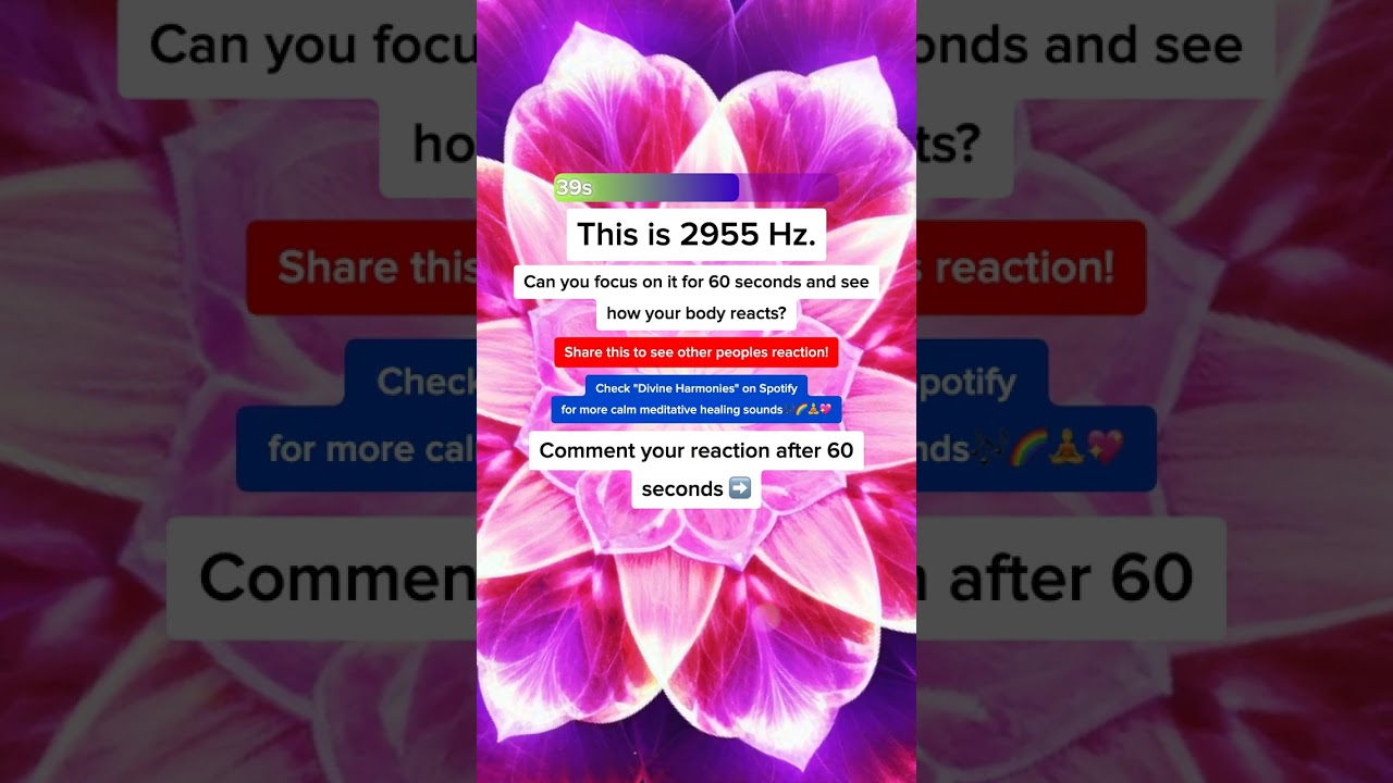 🌟 Improve Your Concentration with #2955Hz! Can You Commit for 60 Seconds?