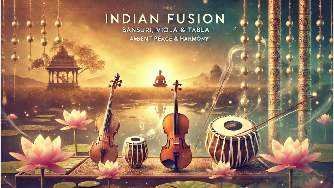 🌿 Indian Fusion | Bansuri, Viola & Tabla | Ambient Peace & Harmony for Meditation 🎶