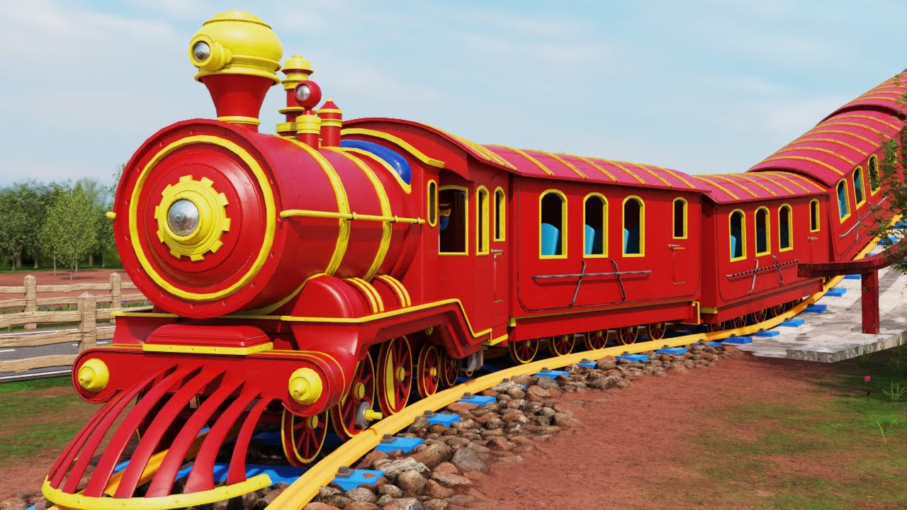 🛑 Let's HELP the TRAIN - The TRAIN Wheel Fell off - Choo choo train kids videos