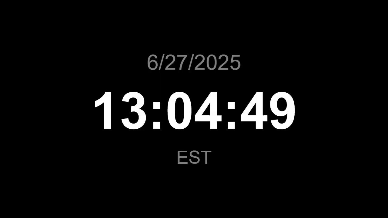 🔴 LIVE | Clock - EST (Current time)