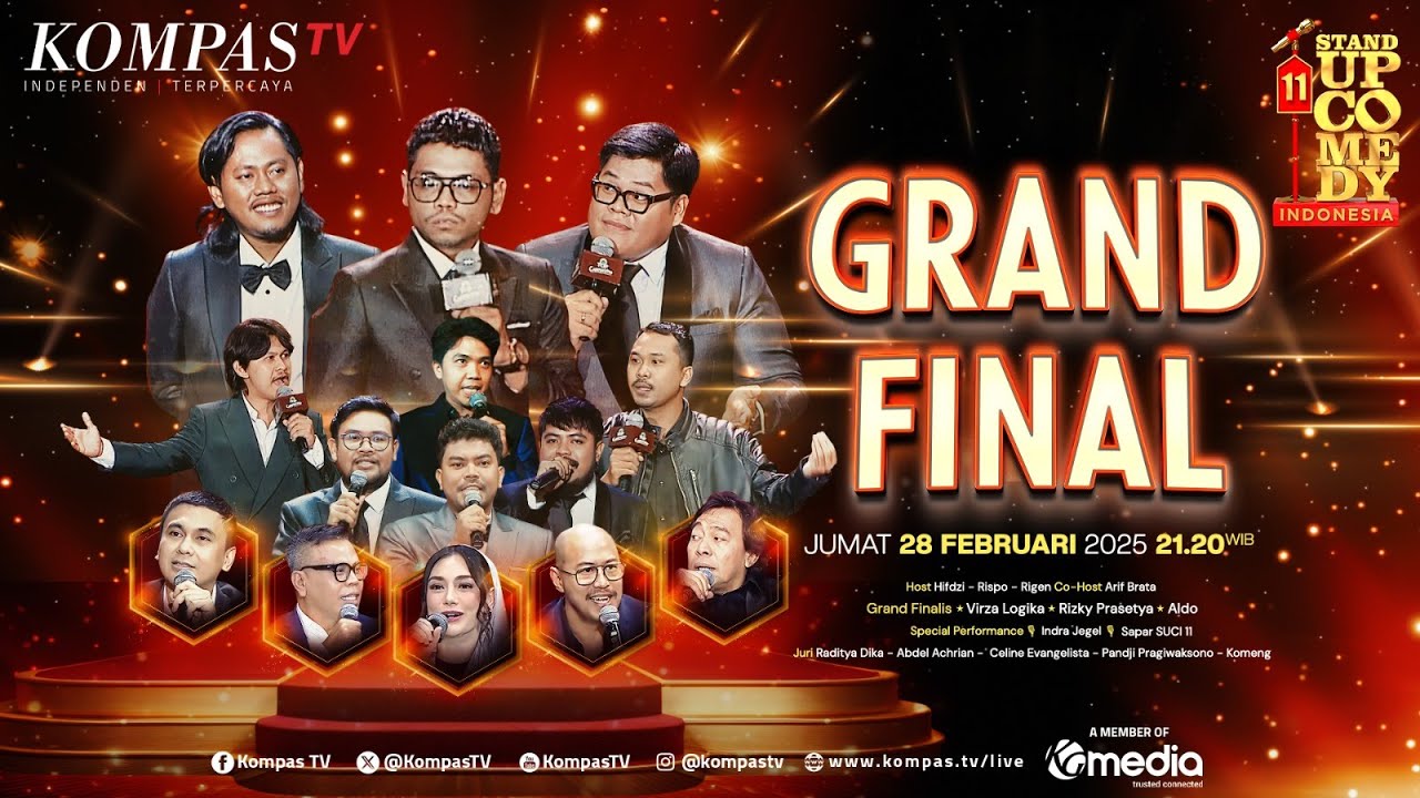 🔴 LIVE - Grand Final SUCI 11: Penentuan Juara Komika Virza, Rizky, Aldo