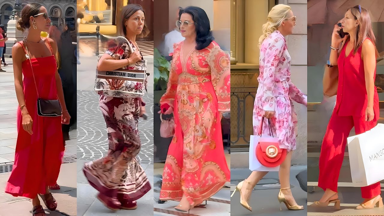 🔥 Milan Street Fashion, What to wear at +35°C. Chic Summer with Dior Vibes. Pure Italian Glam 🇮🇹